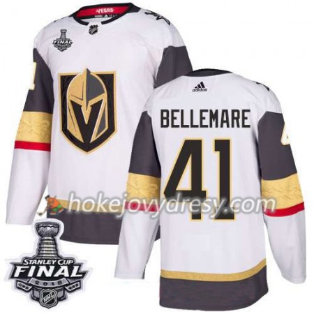 Pánské Hokejový Dres Vegas Golden Knights Bellemare 41 2018 Stanley Cup Final Patch Adidas Bílá Authentic